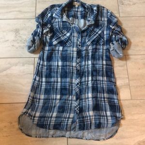 Cloth and stone plaid tunic